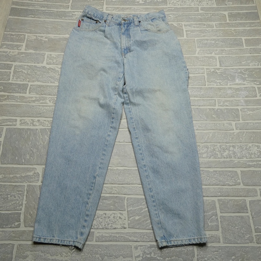 Vintage Union Bay Jeans Size 34x31 Blue Denim Taper Leg 6 Pockets Light Wash